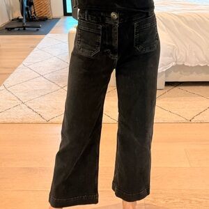 Black Skipper Cropped Wide Leg - like new, worn 1x.